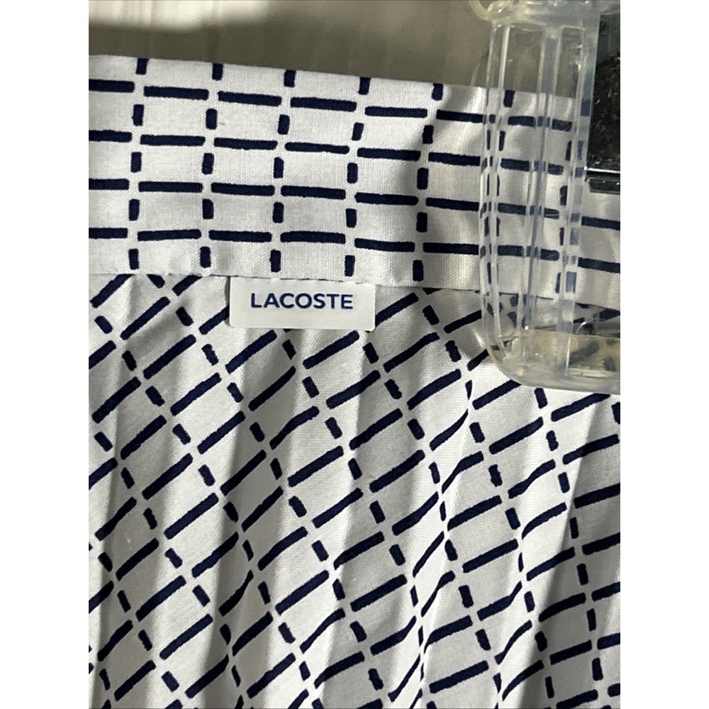 LACOSTE Pleated Skirt , Size 42/10, White/Thermal Blue  NWT MSRP 195 - Picture 4 of 12
